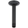 DELTA FAUCET RP61058BL Arm & Flange-6" Ceiling Mount Shower Arm, Matte Black