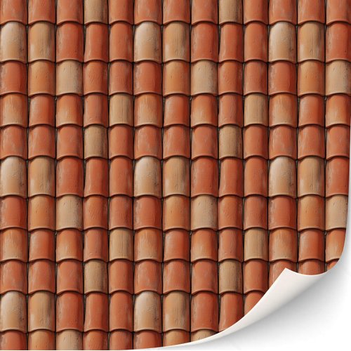 3 Sheets Self-Adhesive Roof Tiles and Shingles for Dollhouses Scale 1:12 (Finca Roof Tiles)