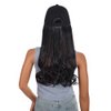 GUOJIAN Baseball Cap with Hair Extensions for Women Adjustable Hat with Synthetic Wavy Wig Attached 18inch Long Body Wave Hair (F1B/wine red, 18Inch)
