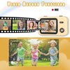 Makolle Camera for Kids,Christmas Birthday Gifts for Kids Age 3-9,1080P Video Cameras for Kids 8-12,Childrens Digital Camera for vlogging Portable Kids Selfie Camera with 32GB SD Card Apricot