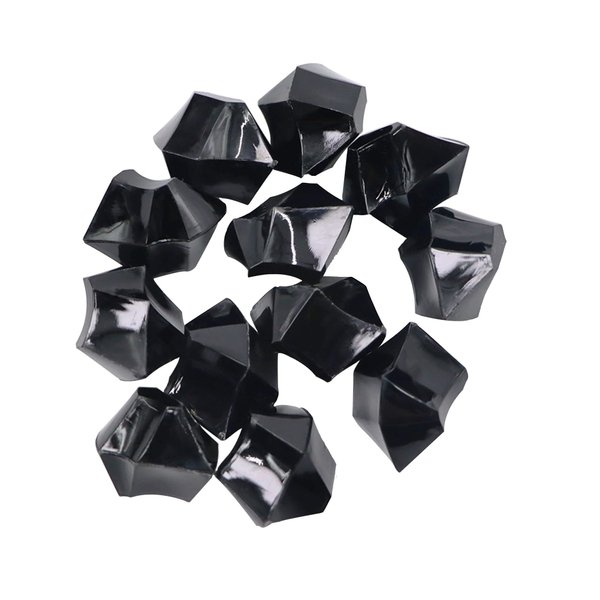 Lyrtrees Pack of 120 Decorative Black Acrylic Crystal Chunks, Fake Ice Rocks, Reusable Acrylic Crushed ice Rocks for Home Décor