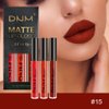 3Pcs Dark Red Rose Red Matte Liquid Lipstick Sets, Matte Dark Red Lipstick Lip Stain Waterproof Lip Gloss Gift Set Makeup Lipstick Kit 05