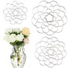 Eyech 3PCS Flower Arrangement Holder, 4", 5", 6" Metal Flower Frogs for Vase Bendable, Reusable Floral Grid for Vase, Flower Vase Separator for DIY Floral Display