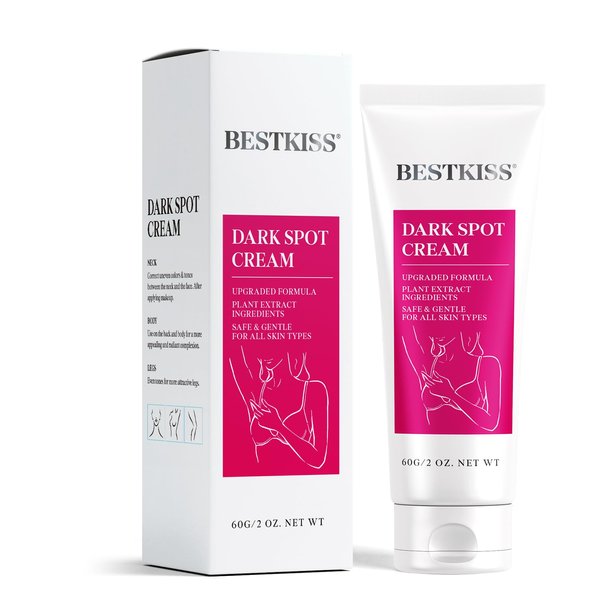 Bestkiss Dark Spot Corrector Cream: Dark Spot Remover for Face and Body - Age Spot Brown Spot Sun Spot Remover Faded Spot Melasma Freckles Correcting - With Niacinamide for Women and Men 60g