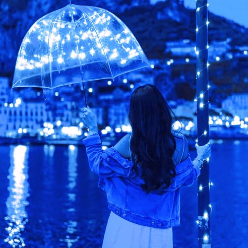 JMEXSUSS 2 Pack Blue Solar Fairy Lights Outdoor Waterproof, 200 LED 66FT Solar String Lights for Outside, 8 Modes Copper Wire Solar Christmas Lights for Garden Tree Patio Christmas Decoration