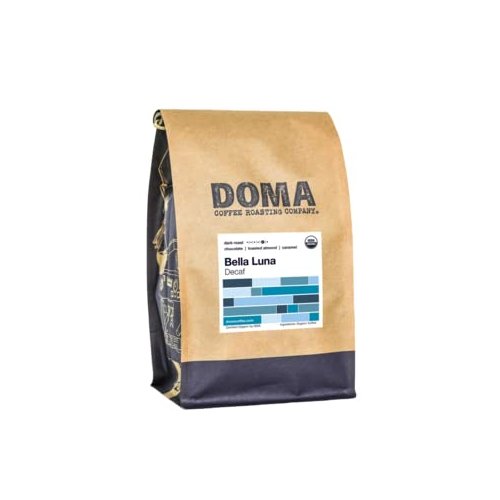Doma Coffee Roasting Company "Bella Luna Organic Decaf" Dark Roasted Whole Bean Coffee - 2 Pound Bag