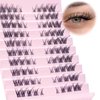 SLSXNL Lash Clusters Wispy Left and Right,Cat Eye C Curl Fox Eye Eyelash Clusters Natural Wispy Cluster Eyelash Extensions 9-14MM Thin Band False Eyelashes 9mm 11mm 12mm 14mm
