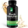 Daiwa PeakImmune4 - Natural Immune Support Supplement with RBAC Rice Bran and Mycelia Extract from Shiitake Mushrooms - Regular Strength