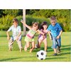 SPDTECH Soccer Basketball Football Small Sports Bouncy Balls with Hand Pump for Kids and Toddlers - (Pack of 3) 6-Inch Diameter Rubber Sport Ball Set for Fun Outdoors and Backyard Play