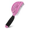 NuWay 4HAIR DoubleC U.S. Patented Double Curved Detangling Brush (Rose Pink)