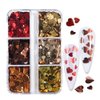 6 Grids Valentine's Day Nail Art Glitters,Heart Nail Sequins 3D Holographic Love Heart Nail Glitters Flakes Sparkle Retro Heart Acrylic Nails Designs Stickers for Valentine's Party Nail Decorations