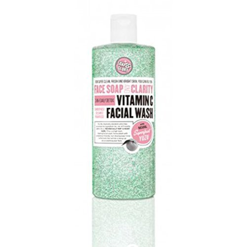 Soap & Glory Face Soap & Clarity Vitamin C Face Wash - 3-in-1 Exfoliating Face Wash for All Skin Types - Makeup Remover with Vitamin C & Exfoliating Beads to Unclog Pores (350ml)