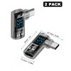 Danfetsoy 90 Degree Lightning to USB C Adapter with Digital Display, 35W 90 Degree USB C Male to Light-ning Female Adapter for Laptop & iPhone & iPad & MacBook (Light Black, 2Pack)