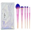 MODA Mythical Star 6pc Travel-Size Makeup Brush Kit – Vegan Face & Eye Brushes with Holographic Travel Case