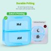 Zoksi Am Pm Pill Organizer 2 Times a Day, Green Weekly Pill Box 7 Day, Portable Daily Pill Case for Travel, Medicine Organizer for Fish Oils,Vitamins and Other Tablets