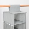 Berdeng Hanging Shoe Organizer for Closet with Side Mesh Pockets，Hat Racks for Baseball Caps，Shoe and Hat Holder & Storage，8-Shelf，Gray，1 Pack