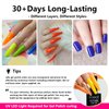 eodci Neon Gel Nail Polish Set, Summer Bright 6 Colors Hot Pink Green Navy Blue Red Orange Yellow Nail Gel Kit Soak Off Nail Art Design Manicure DIY at Home Salon Gifts for Women