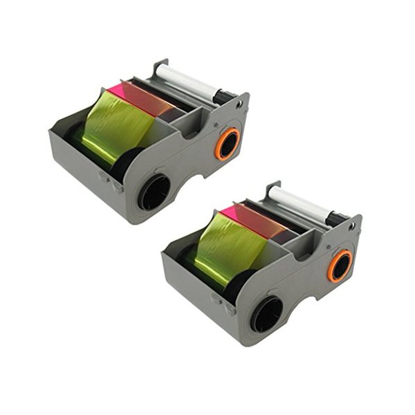 Fargo 45010 YMCKOK Color Ribbons - 2 Pack Bundle