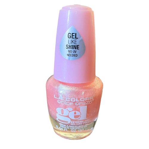 L.A. Colors Crazy Gel Nail Enamel Pink Sugar, 0.44 Fl Oz