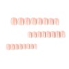 Pink Press on Nails Short Square Fake Nails With Solid Color Design Full Cover False Nails Glossy Glue on Nails Stick on Nails Cute Press on Nails Reusable Artificial Nails for Women DIY Manicure