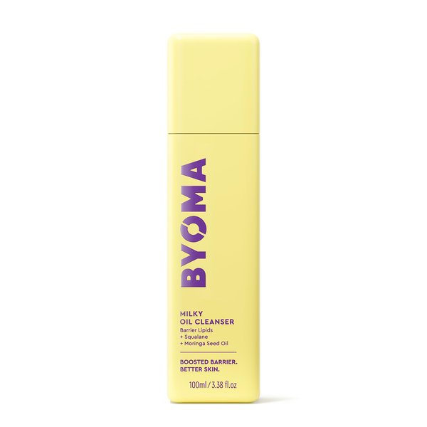 BYOMA Milky Oil Cleanser - Hydrating Facial Cleanser for Skin Barrier Repair - Tri-Ceramide Face Wash for Sensitive Skin & All Skin Types - Deeply Hydrated Skin, No Oily Residue - 3.38 fl oz