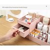 Simbuy Makeup Organizer for Vanity— Bathroom Countertop Cosmetics Organizer with Drawers for Lipstick, Brushes, Lotions, Eyeshadow, Nail Polish and Jewelry (Pink)