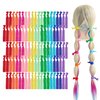 MEEDEE 100 Pack Rainbow Elastic Hair Ties For Women No Crease Soft Elastic Ribbon Hair Ties Knotted Hair Ties No Damage Pony Tails Hair Ties Ouchless Hair Ties Yoga Hair Ties Elastic Bracelets