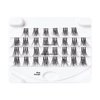 iENVY False Eyelashes Triple Black 3D Individual Trio Lashes 3X Volume Reusable Eyelash Clusters (Long)