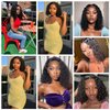 ZZMDS 16 Inch 13x4 Bob Wig Human Hair Deep Curly Wave Glueless Wigs Human Hair Lace Front Wigs Pre Plucked with Baby Hair Natural Hairline for Black Women with Baby Hair