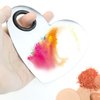 obmwang Stainless Steel Heart Shaped Makeup Palette Spatula - Makeup Artist Makeup Enthusiast Tools for Blending Cosmetic Foundation Shades