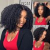 Julia Hair 12A Bye Bye Knots Glueless Wig Kinky Curly 7x5 Pre Cut Lace Front Wigs Invisible Knots Virgin Human Hair HD Lace Frontal Pre Bleached Wig 180% Density 20 Inch
