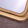 Aestivate Rectangle Compact Table Mirror Standing Wood Framed Mirror Desktop Mirror 90 Degree Rotating Mirror for Makeup Cosmetic