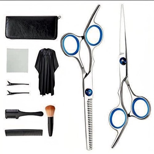 Hair Cutting Scissors Haircut Scissors Kit Professional Hairdressing Tools Barber Case Japanese Stainless Steel 6.5 Inches Thinning Salon Shears for men women kids Home Razor Edge Hair Trimmer Set