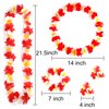 Hawaiian Leis, luau Party Supplies, 40Pcs Thickened Garland Flower Leis, Tropical Hawaiian Party Necklace, Headbands and Wristbands, Kids and Adults Party Supplies, Birthday, Easter