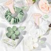 DEEKA 16 Pcs Bridesmaid Proposal Gifts Set Flower Hair Claw Clips with Floral Card & Satin Scrunchies Proposal Box Bridal Party Gift Bridesmaids Bachelorette Party Favors (White&Sage Green)