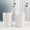 Pestrema Toothbrush Holders 2 Pieces, Bathroom Toothbrush Cup, Makeup Brush Bracket, Accessory Organizer and Toothbrush Bracket (White and White)