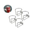 R RUR 4PCS Boat Ring Cup Holder Stainless Steel, Wall Mounted Cup Drink Holders for Boat, Universal Cup Holders for Marine, Yacht, Truck, RV, Trailer, Installs on Walls and Rails