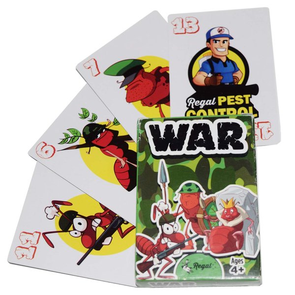 Regal Games War Card Game for Kids 4 5 6 7 8+ | Funny Travel Board Playing Game for Families (1 Pack)