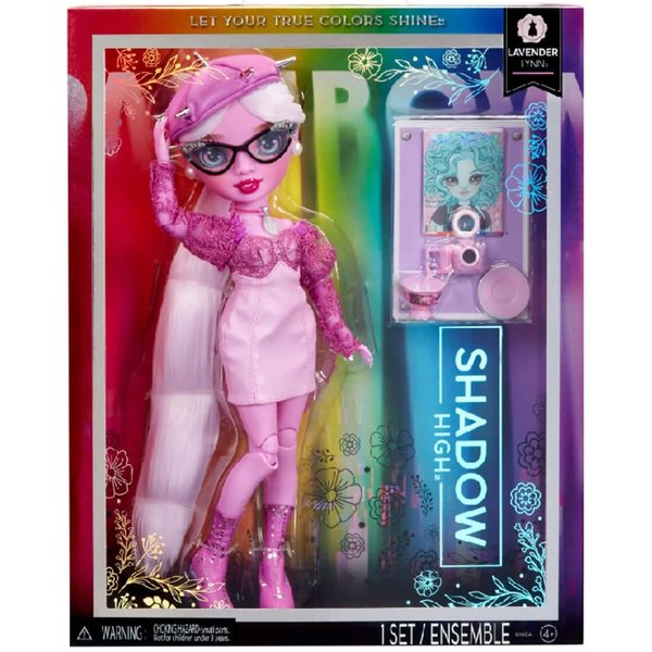 Rainbow High Shadow High Lavender - Purple Fashion Doll. Fashionable Outfit, Extra Long Hair, Glasses & 10+ Colorful Play Accessories. Great Gift for Kids 4-12 Years Old & Collectors