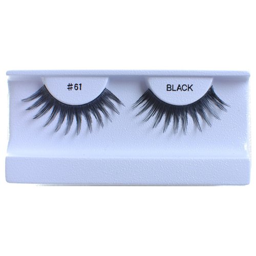 10 Pairs 100% Human Hair False Eyelashes Natural Black #61