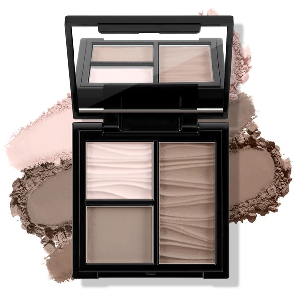 Boobeen Face Bronzer Highlighter Contour Powder Palette, Multi-use Contour Makeup Easy to Blend Face Shaping Contouring Matte Bronzer Powder Long Lasting