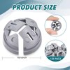 Sintuff 120 Pcs 3/8 In. - 1/2 In. Non Metallic Button Push-in Bulk Connector Gray NM Cable Connector Electrical Conduit Fittings Fits for 1/2 Inch Knockouts