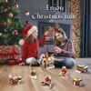 WULOBOOI Christmas Gingerbread House Advent Calendar Mini Building Set, 6 in 1 Xmas Ornaments Santa Claus Tree House Reindeer Sleigh Playset,337 Pieces Christmas Creative Gifts for Adults Girls Boys