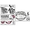 3 Sheets Halloween Temporary Tattoos,Tattoo Sticker Perfect for Halloween,Cosplay, Costumes and Party Accessories