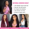 RAYFOG Deep Wave Lace Front Wigs Human Hair Pre Plucked 180% Density 13x4 Deep Curly HD Transparent Lace Frontal Wigs Human Hair for Women (deep wave lace front wigs human hair, 28 Inch)