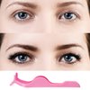 24 Pieces Plastic False Eyelash Applicator Eyelash Extension Tweezers Remover Tool Eyelashes Clip Tweezers for Eyelash Application and Removal (Pink)