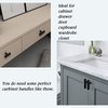 Probrico 10 Pack Single Hole 2inch Length Black Kitchen Cabinet Knobs Stainless Steel Drawer Knobs Bedroom Dresser Knobs