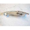 Generic Art deco rectangle shaped crystal hair barrette clip bridal clip bridal (Primary color: Gold)