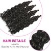 BAESITTE Ocean Wave Crochet Hair 20 inch Soft Hawaii Wavy Braiding Hair 4 Packs Hawaii Wavy Synthetic Crochet Hair Long Curly Hair Extensions #4 Natural Black Color 90g