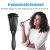 Emoly 2 Pack Detangling Brush for Natural Hair-Detangler for America 3a to 4c Kinky Wavy, Curly, Coily Hair, Detangle Easily with Wet/Dry (Black)